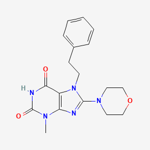 3-methyl-8-morpholino-7-phenethyl-1H-purine-2,6(3H,7H)-dione