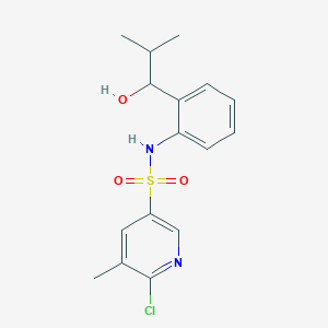 6-chloro-N-[2-(1-hydroxy-2-methylpropyl)phenyl]-5-methylpyridine-3-sulfonamide