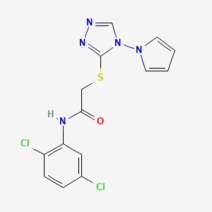 2-((4-(1H-pyrrol-1-yl)-4H-1,2,4-triazol-3-yl)thio)-N-(2,5-dichlorophenyl)acetamide