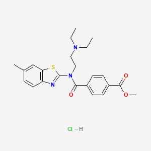 Methyl 4-((2-(diethylamino)ethyl)(6-methylbenzo[d]thiazol-2-yl)carbamoyl)benzoate hydrochloride