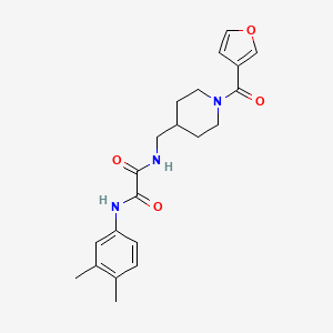 N1-(3,4-dimethylphenyl)-N2-((1-(furan-3-carbonyl)piperidin-4-yl)methyl)oxalamide