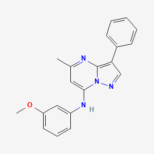 B2858484 N-(3-methoxyphenyl)-5-methyl-3-phenylpyrazolo[1,5-a]pyrimidin-7-amine CAS No. 877798-95-3