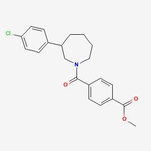 molecular formula C21H22ClNO3 B2858517 Methyl 4-[3-(4-chlorophenyl)azepane-1-carbonyl]benzoate CAS No. 1798660-60-2