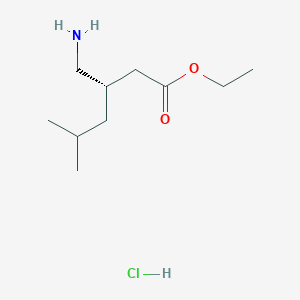 ethyl (3S)-3-(aminomethyl)-5-methylhexanoate hydrochloride