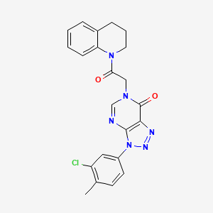 3-(3-chloro-4-methylphenyl)-6-(2-(3,4-dihydroquinolin-1(2H)-yl)-2-oxoethyl)-3H-[1,2,3]triazolo[4,5-d]pyrimidin-7(6H)-one
