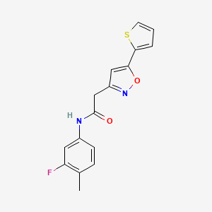 N-(3-fluoro-4-methylphenyl)-2-(5-(thiophen-2-yl)isoxazol-3-yl)acetamide