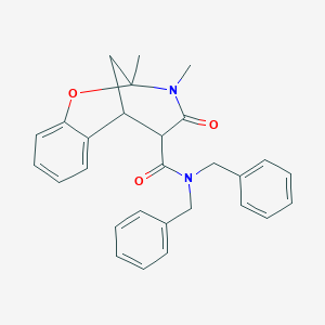 molecular formula C28H28N2O3 B285856 N,N-dibenzyl-9,10-dimethyl-11-oxo-8-oxa-10-azatricyclo[7.3.1.0~2,7~]trideca-2,4,6-triene-12-carboxamide 