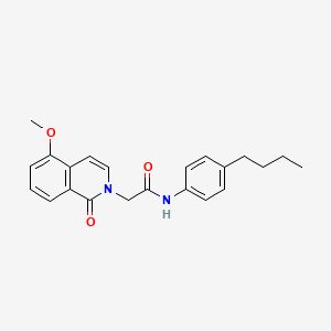 molecular formula C22H24N2O3 B2858587 N-(4-butylphenyl)-2-(5-methoxy-1-oxo-1,2-dihydroisoquinolin-2-yl)acetamide CAS No. 868223-40-9