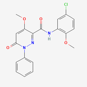 molecular formula C19H16ClN3O4 B2858594 N-(5-chloro-2-methoxyphenyl)-4-methoxy-6-oxo-1-phenyl-1,6-dihydropyridazine-3-carboxamide CAS No. 1004640-50-9