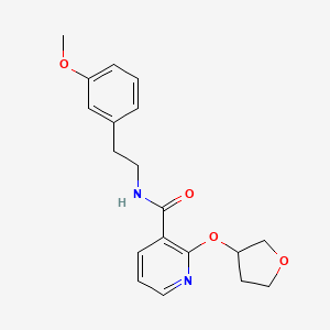 molecular formula C19H22N2O4 B2858602 N-[2-(3-methoxyphenyl)ethyl]-2-(oxolan-3-yloxy)pyridine-3-carboxamide CAS No. 2034312-89-3