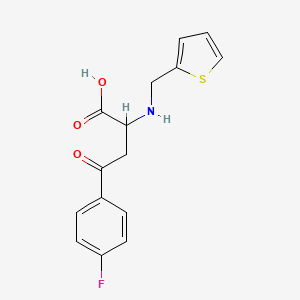 molecular formula C15H14FNO3S B2858625 4-(4-Fluorophenyl)-4-oxo-2-[(2-thienylmethyl)amino]butanoic acid CAS No. 1024685-28-6