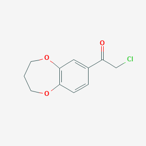molecular formula C11H11ClO3 B2858638 2-Chloro-1-(3,4-dihydro-2H-benzo[b][1,4]dioxepin-7-yl)-ethanone CAS No. 887694-24-8