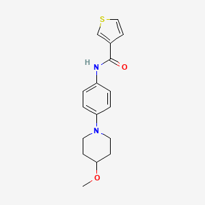 molecular formula C17H20N2O2S B2858644 N-(4-(4-methoxypiperidin-1-yl)phenyl)thiophene-3-carboxamide CAS No. 1448137-46-9
