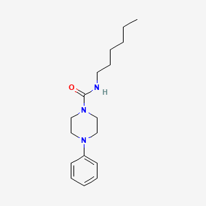 molecular formula C17H27N3O B2858659 N-hexyl-4-phenylpiperazine-1-carboxamide CAS No. 1022362-69-1