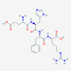 molecular formula C26H37N9O7 B028587 H-Glu-his-phe-argoh CAS No. 103470-78-6