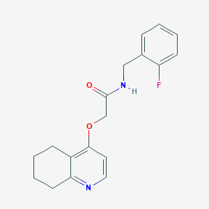 molecular formula C18H19FN2O2 B2858727 N-[(2-fluorophenyl)methyl]-2-(5,6,7,8-tetrahydroquinolin-4-yloxy)acetamide CAS No. 1798516-27-4