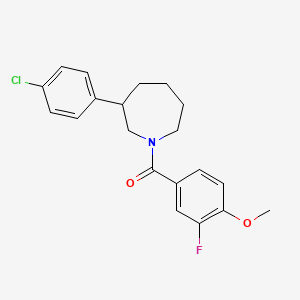 molecular formula C20H21ClFNO2 B2858729 3-(4-chlorophenyl)-1-(3-fluoro-4-methoxybenzoyl)azepane CAS No. 1797726-73-8