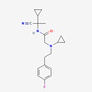molecular formula C19H24FN3O B2858732 N-(1-cyano-1-cyclopropylethyl)-2-{cyclopropyl[2-(4-fluorophenyl)ethyl]amino}acetamide CAS No. 1375980-39-4