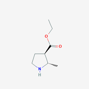 molecular formula C8H15NO2 B2858736 Ethyl (2S,3R)-2-methylpyrrolidine-3-carboxylate CAS No. 2173637-58-4