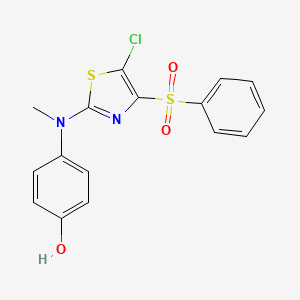 4-{[4-(Benzenesulfonyl)-5-chloro-1,3-thiazol-2-yl](methyl)amino}phenol