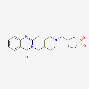 3-[[1-[(1,1-Dioxothiolan-3-yl)methyl]piperidin-4-yl]methyl]-2-methylquinazolin-4-one