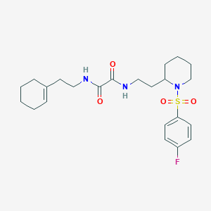 N1-(2-(cyclohex-1-en-1-yl)ethyl)-N2-(2-(1-((4-fluorophenyl)sulfonyl)piperidin-2-yl)ethyl)oxalamide