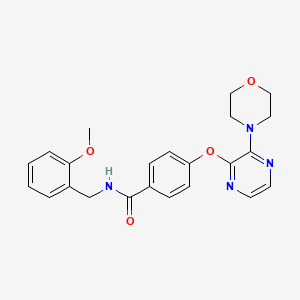 N-(2-methoxybenzyl)-4-[(3-morpholin-4-ylpyrazin-2-yl)oxy]benzamide