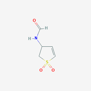 molecular formula C5H7NO3S B2858766 N-(1,1-Dioxido-2,3-dihydrothiophen-3-yl)formamide CAS No. 1567053-41-1