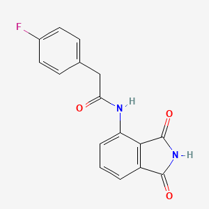 molecular formula C16H11FN2O3 B2858769 N-(1,3-dioxoisoindolin-4-yl)-2-(4-fluorophenyl)acetamide CAS No. 922576-71-4