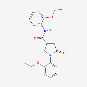molecular formula C21H24N2O4 B2858791 N,1-bis(2-ethoxyphenyl)-5-oxopyrrolidine-3-carboxamide CAS No. 873569-74-5