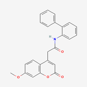 molecular formula C24H19NO4 B2858799 N-([1,1'-biphenyl]-2-yl)-2-(7-methoxy-2-oxo-2H-chromen-4-yl)acetamide CAS No. 919837-32-4
