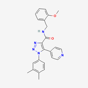 molecular formula C24H23N5O2 B2858811 1-(3,4-dimethylphenyl)-N-[(2-methoxyphenyl)methyl]-5-(pyridin-4-yl)-1H-1,2,3-triazole-4-carboxamide CAS No. 1207013-92-0