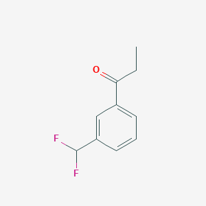 molecular formula C10H10F2O B2858813 1-[3-(Difluoromethyl)phenyl]propan-1-one CAS No. 1806577-45-6