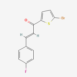 molecular formula C13H8BrFOS B2858817 (E)-1-(5-bromothiophen-2-yl)-3-(4-fluorophenyl)prop-2-en-1-one CAS No. 1372198-16-7