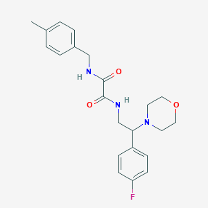 molecular formula C22H26FN3O3 B2858833 N1-(2-(4-fluorophenyl)-2-morpholinoethyl)-N2-(4-methylbenzyl)oxalamide CAS No. 941932-96-3