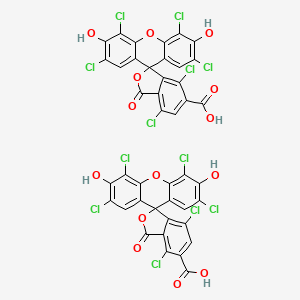 molecular formula C42H12Cl12O14 B2858868 5(6)-Carboxy-Hexachlorofluorescein CAS No. 1166843-68-0