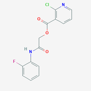molecular formula C14H10ClFN2O3 B2858908 [(2-Fluorophenyl)carbamoyl]methyl 2-chloropyridine-3-carboxylate CAS No. 721906-73-6