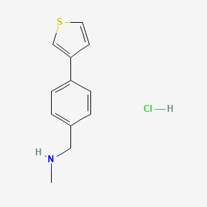 Methyl({[4-(thiophen-3-yl)phenyl]methyl})amine hydrochloride