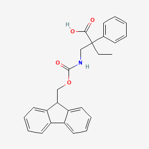 2-[(9H-Fluoren-9-ylmethoxycarbonylamino)methyl]-2-phenylbutanoic acid