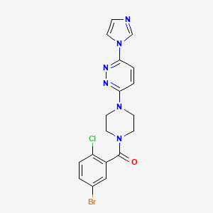 (4-(6-(1H-imidazol-1-yl)pyridazin-3-yl)piperazin-1-yl)(5-bromo-2-chlorophenyl)methanone