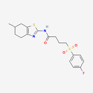 4-((4-fluorophenyl)sulfonyl)-N-(6-methyl-4,5,6,7-tetrahydrobenzo[d]thiazol-2-yl)butanamide