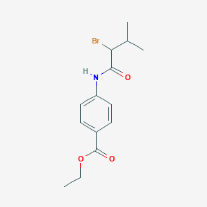 molecular formula C14H18BrNO3 B2858949 Ethyl 4-(2-bromo-3-methylbutanamido)benzoate CAS No. 391220-20-5