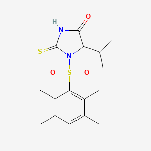 5-Isopropyl-1-((2,3,5,6-tetramethylphenyl)sulfonyl)-2-thioxoimidazolidin-4-one