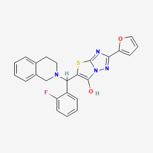 5-((3,4-dihydroisoquinolin-2(1H)-yl)(2-fluorophenyl)methyl)-2-(furan-2-yl)thiazolo[3,2-b][1,2,4]triazol-6-ol