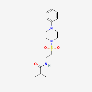 2-ethyl-N-(2-((4-phenylpiperazin-1-yl)sulfonyl)ethyl)butanamide