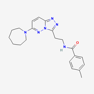 N-(2-(6-(azepan-1-yl)-[1,2,4]triazolo[4,3-b]pyridazin-3-yl)ethyl)-4-methylbenzamide