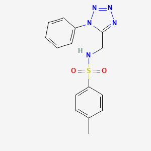 4-methyl-N-((1-phenyl-1H-tetrazol-5-yl)methyl)benzenesulfonamide
