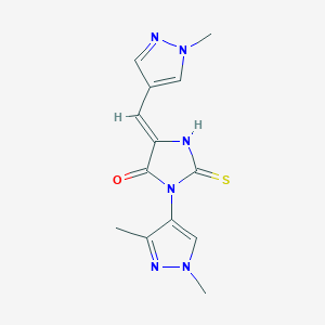 1-(1,3-Dimethyl-1H-pyrazol-4-yl)-2-mercapto-4-((1-methyl-1H-pyrazol-4-yl)methylene)-1H-imidazol-5(4H)-one