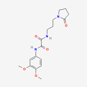 molecular formula C17H23N3O5 B2858965 N'-(3,4-dimethoxyphenyl)-N-[3-(2-oxopyrrolidin-1-yl)propyl]ethanediamide CAS No. 899749-02-1