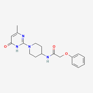 N-(1-(4-methyl-6-oxo-1,6-dihydropyrimidin-2-yl)piperidin-4-yl)-2-phenoxyacetamide